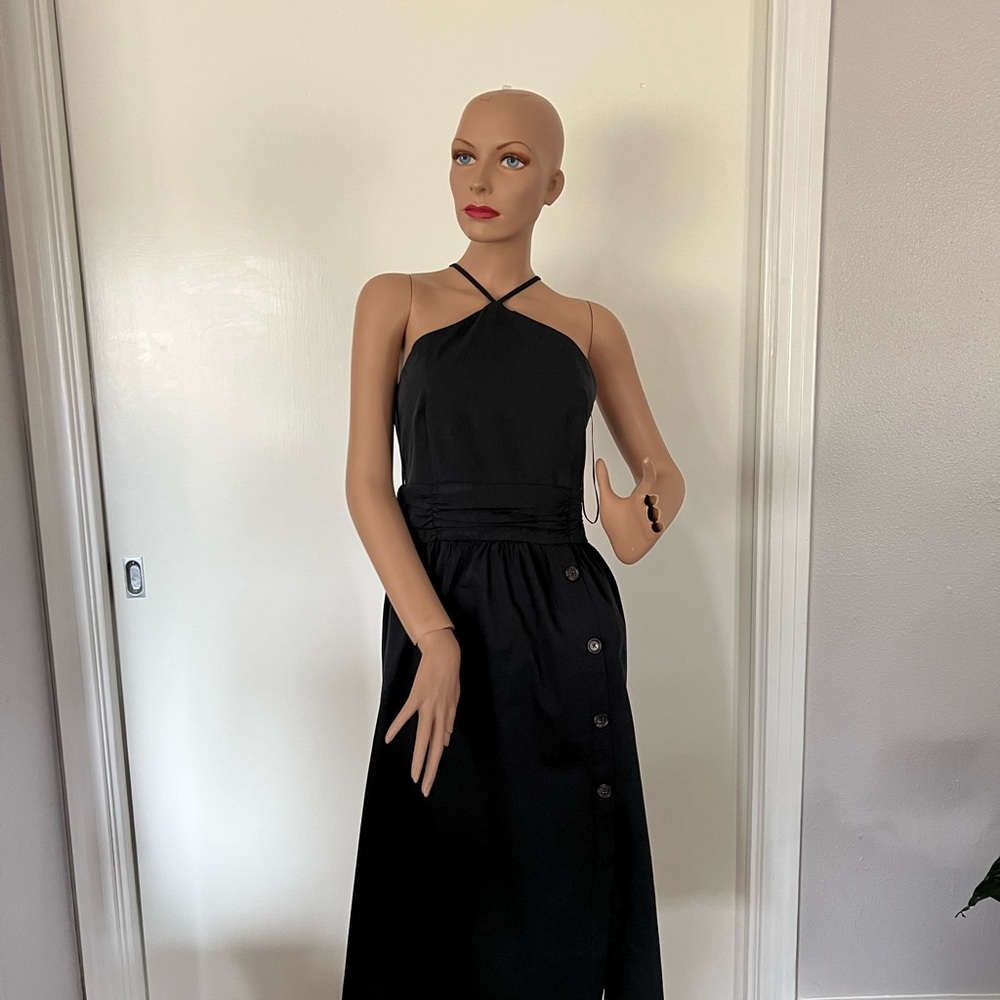 Elegant Black Halter Dress